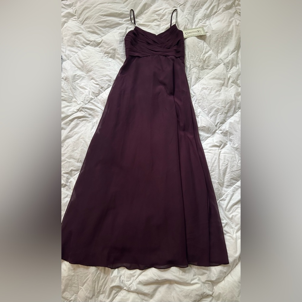 Christina Wu Deep Purple Maxi Dress